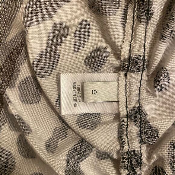 ST John Margay Cat Print Silk Shirtdress Size 10 NWOT Leopard Print - Picture 4 of 7